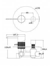 ΜΙΚΤΗΣ ΜΠΑΝΙΟΥ MIRATTO-12 ΧΡΩΜΑ ΜΑΥΡΟ SR-05.07.219.02